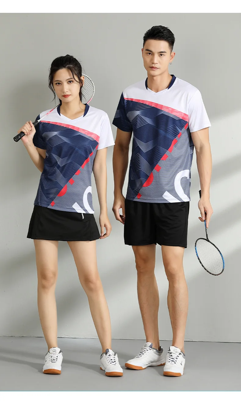 New Style Badminton Suit Men and Women Quick-drying Short-sleeved Sports Clothing