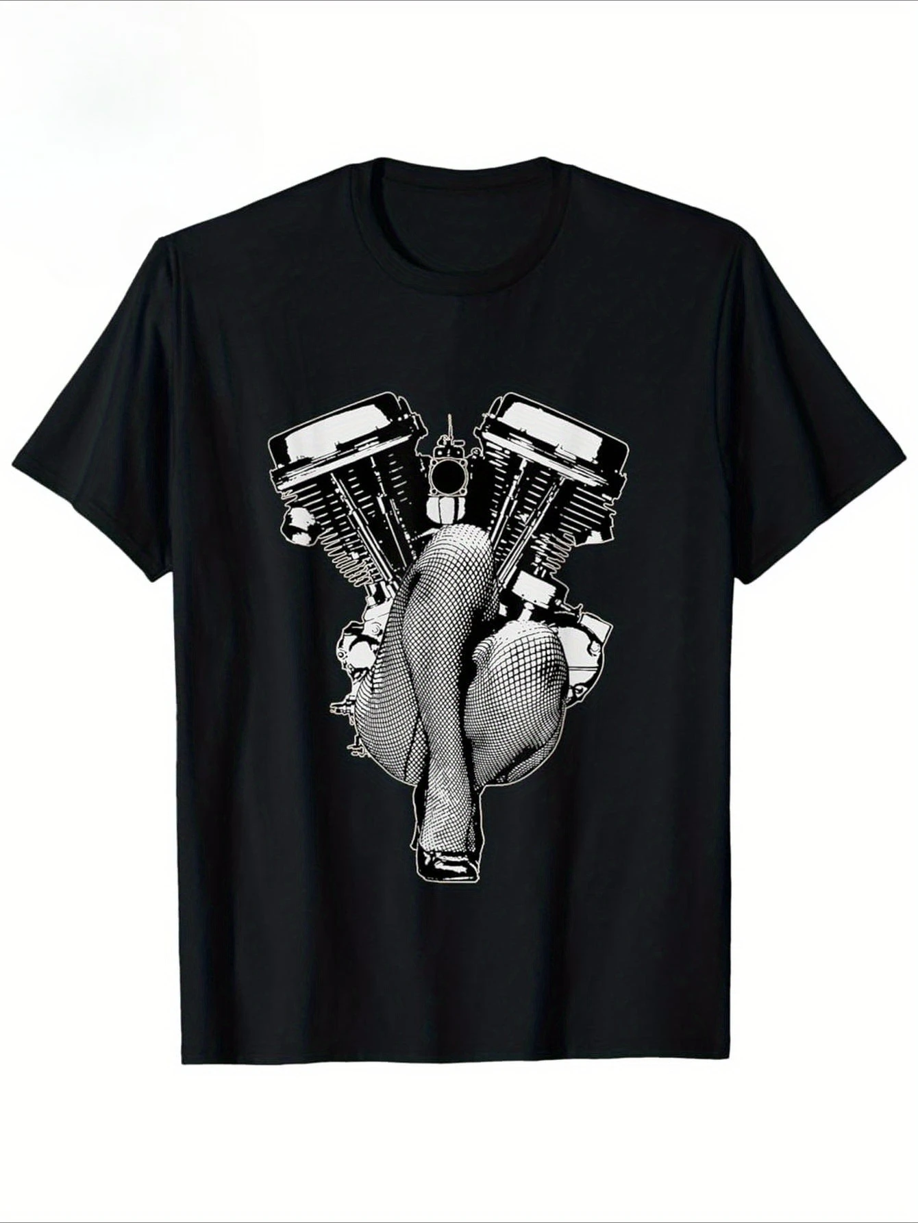 Motorcycle Gear Pattern - Ultra Sexy HD Panhead Pinup Motorcycle