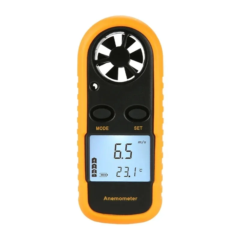 GM816 Digital Anemometer 30m/s Pocket Wind Speed Gauge Meter LCD Mini Wind Meter Wind Speed Temperature Measure Data Hold