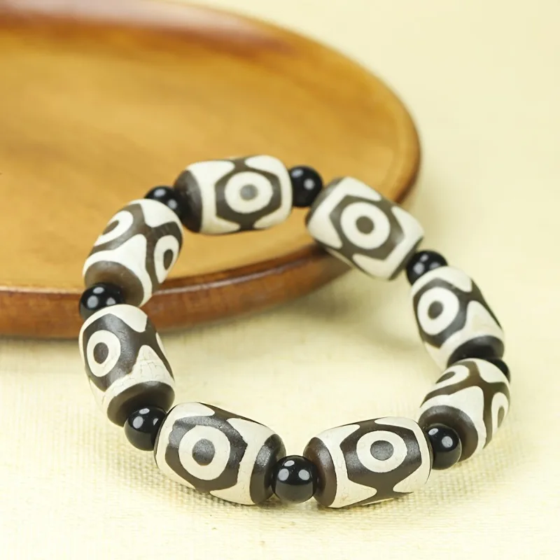 

Tibetan Dzi Bead Bracelet, Retro Natural Stone, Versatile Fashion Jewelry