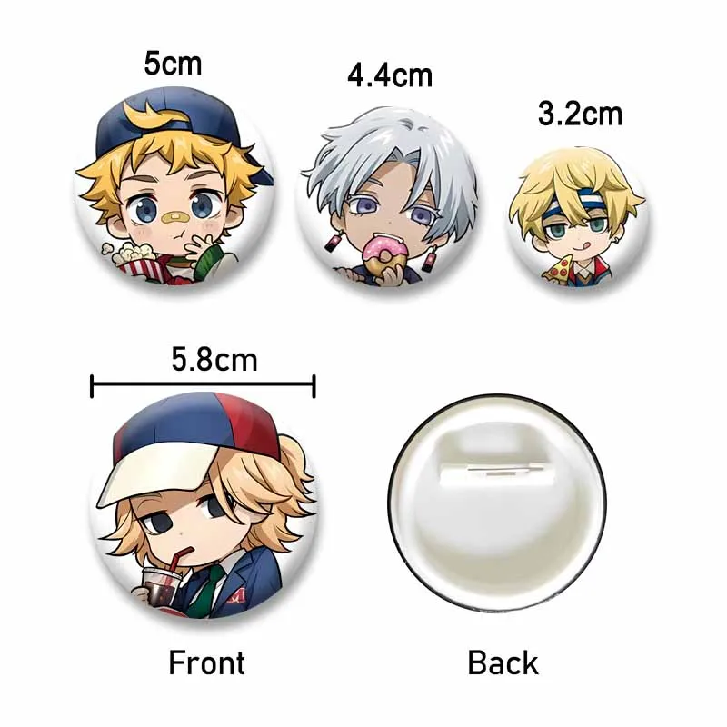 Anime Tokyo Revengers Round Brooch Cartoon Manjiro Izana Badges Funny Enamel Pin on Clothing Backpack Accessories Christmas Gift