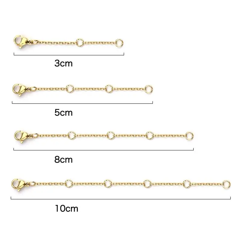 5 szt. Przedłużane ze stali nierdzewnej łańcuszki z łańcuchem homara 3-10cmDIY komponenty do wyrobu biżuterii bransoletka naszyjniki
