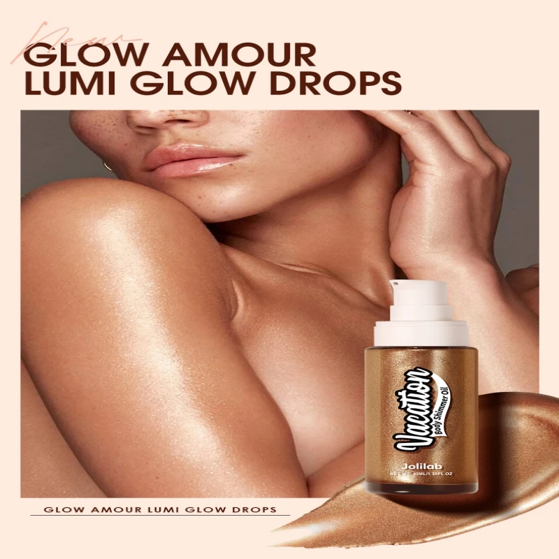 6 Colors Liquid Highlighter Glow Shimmer Copper Makeup Bronzers Face Body Brighten Shine Diamond Party Club Maquiagem 40ml