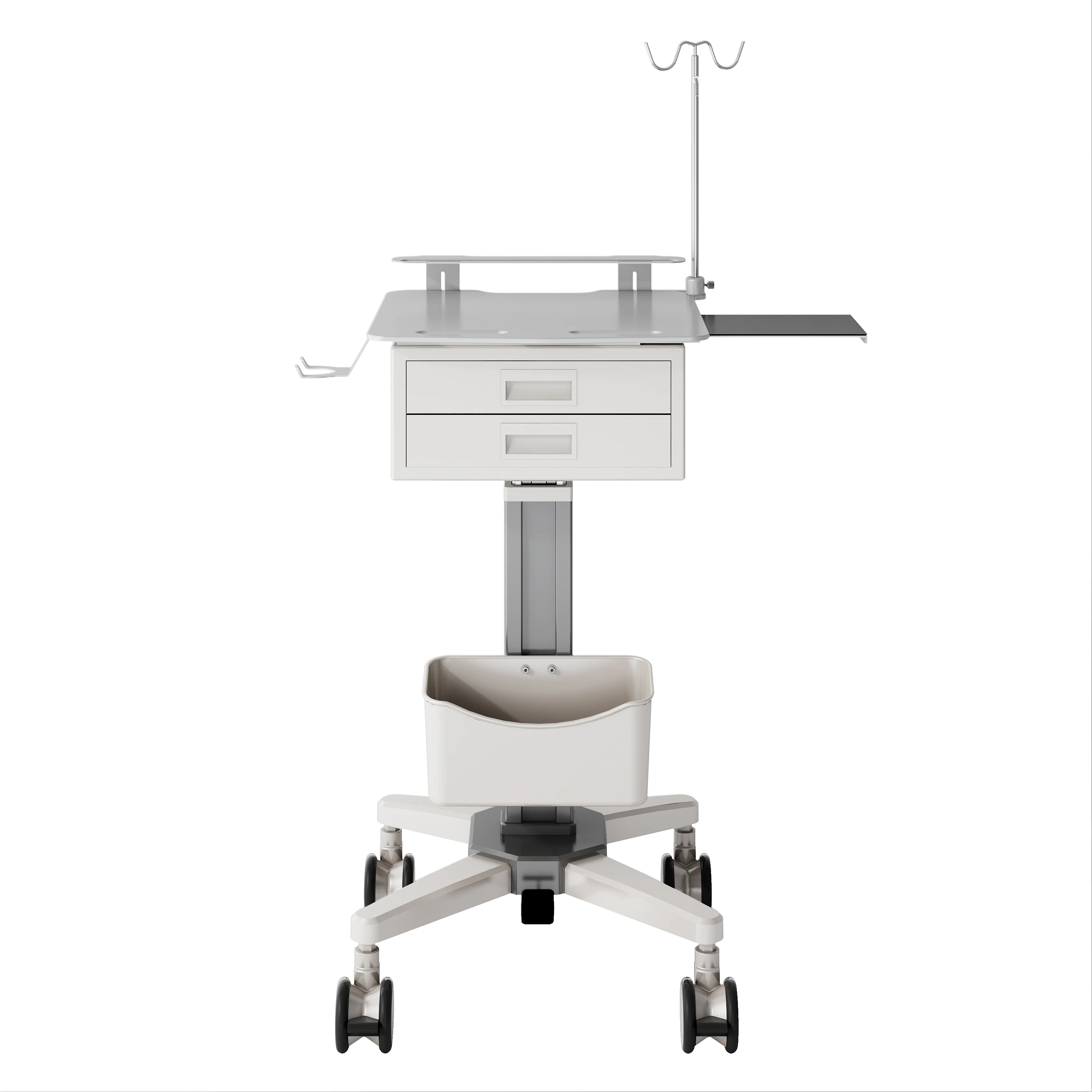 Sturdy  Aluminium Alloy  computer Ultrasound endoscopy trolley cart