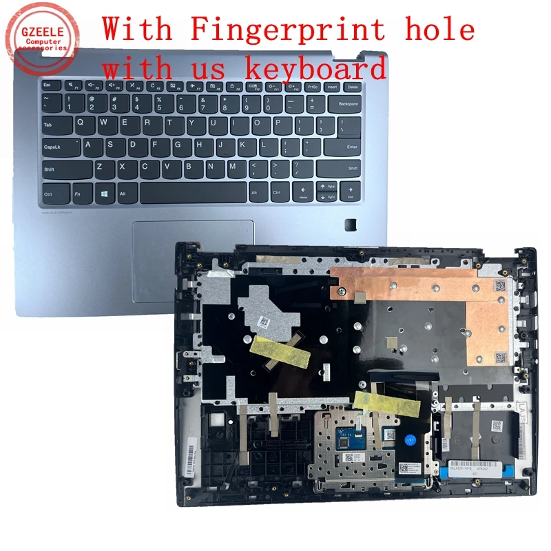 NOWOŚĆ DLA Lenovo Flex 5 Flex 5-14 Yoga 520-14 520-14IKB AM1YM 000200   Górna część obudowy Palmrest Pokrywa klawiatury czarna