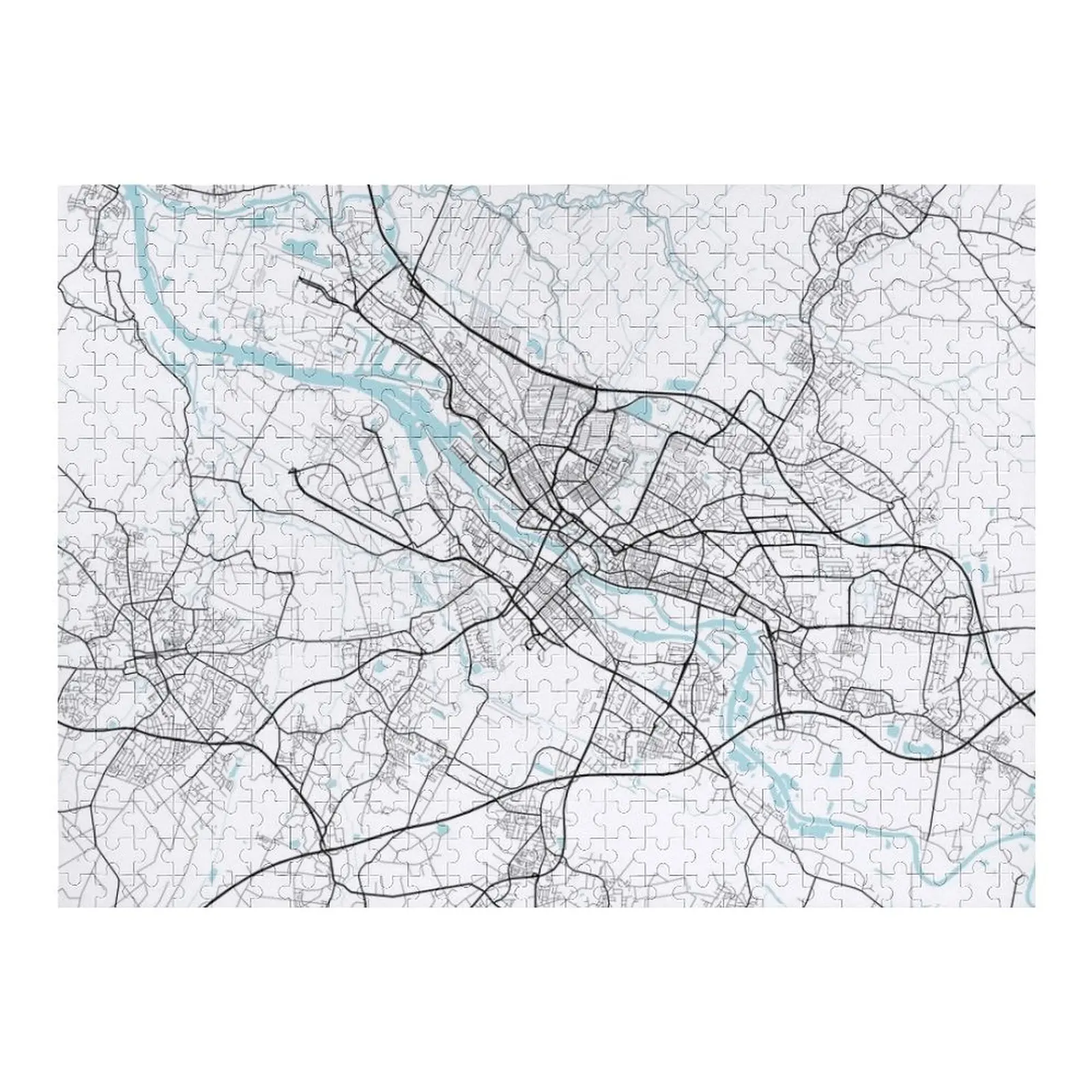 

Карта города Бремена Германия - Круглый пазл с фотографией Деревянный пазл на заказ