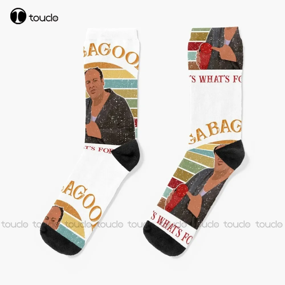 

Gabagool It'S What'S For Dinner Soprano Tony Mobster Gangster Italian Socks