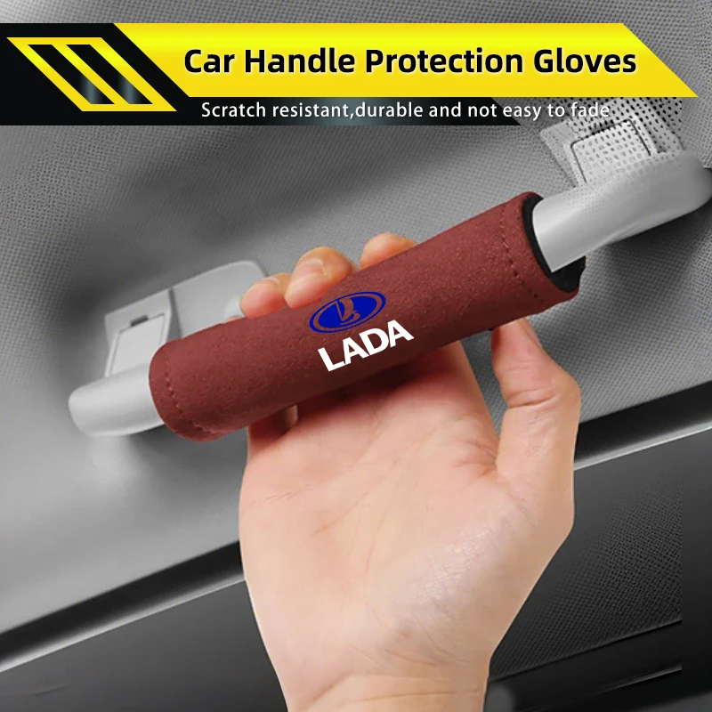 

Car Handle Protection Gloves Roof Rails Soft Leather Protective Covers For Lada Priora Sedan Sport Kalina Granta Vesta Niva