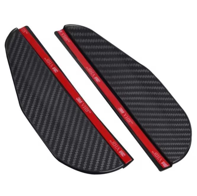 

2pcs/set Carbon Fibre Universal Car Rearview Mirror Rain Eyebrow Auto Rear View Side Rain Shield Snow Protection