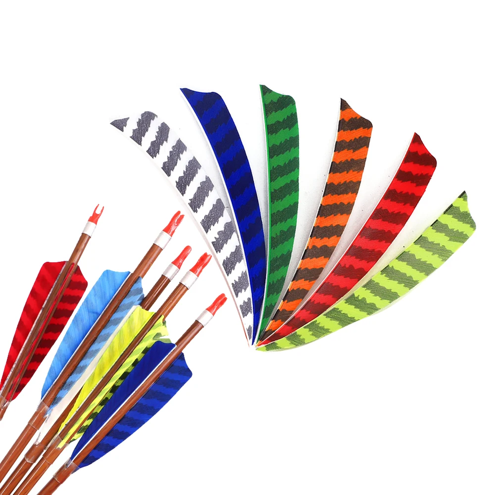 36PCS Turkey Arrow Feathers Shield Cut  Archery Arrow Feather Archery Fletching Fletches Bow and Arrow Accessories 4 Inch 5 Inch