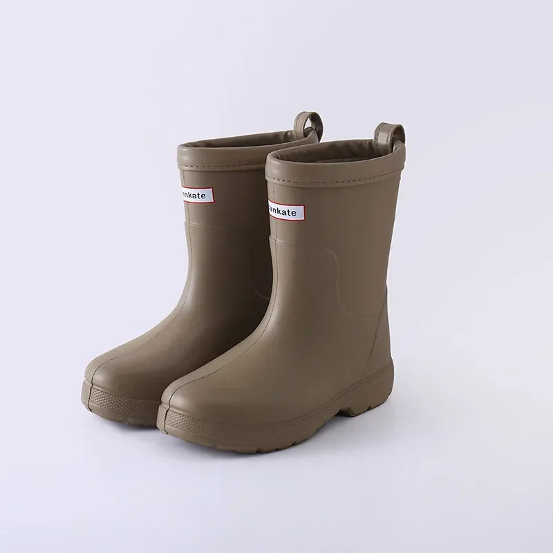 Children Non-Slip Lightweight Rubber Rain Boots Baby Outdoor Casual Water Boots Boys Girls Easy-On-Off Kids Gardening Shoes