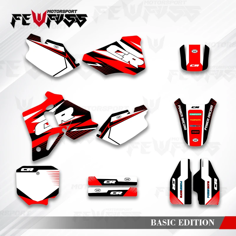 

Графические наклейки Fewfuss, наклейки для мотоцикла, фон на заказ для HONDA CR80 1996, 1997, 1998, 1999, 2000, 2001, 2002,