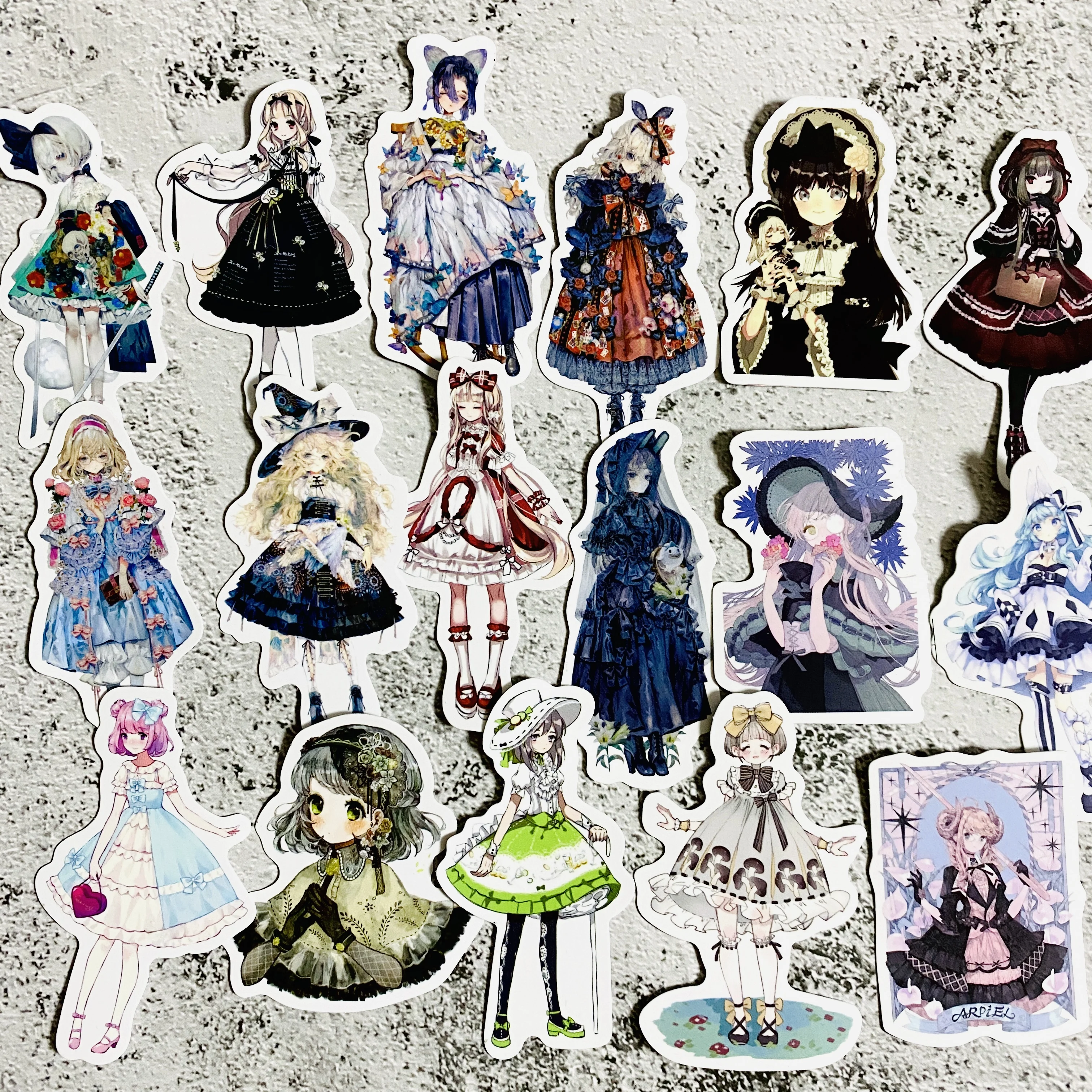 Kawaii Lolita Girl Waterproof Sticker DIY Scrapbook Collage Phone Diary Album Happy Plan Gift Seal Decoration