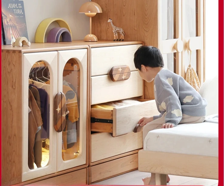 Starry Sky Storage Organizer Four-Bucket Cabinet Stackable Hanger Clothes Bedside Cabinet