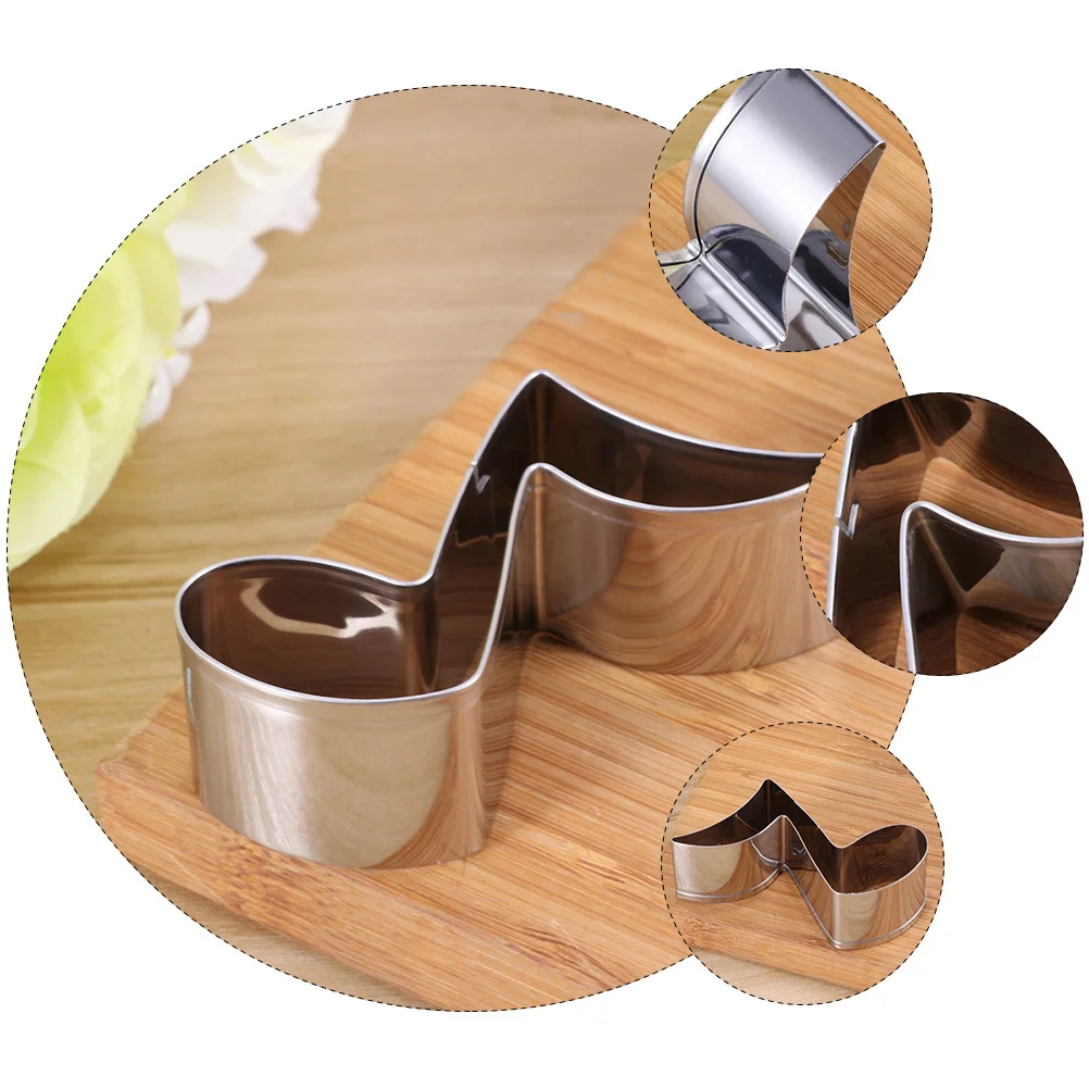 

10Pcs Musical Note Baking Mold Stainless Steel Cake Cutter Mold High Temperature Resistant Creative Cookie Cutter Kit
