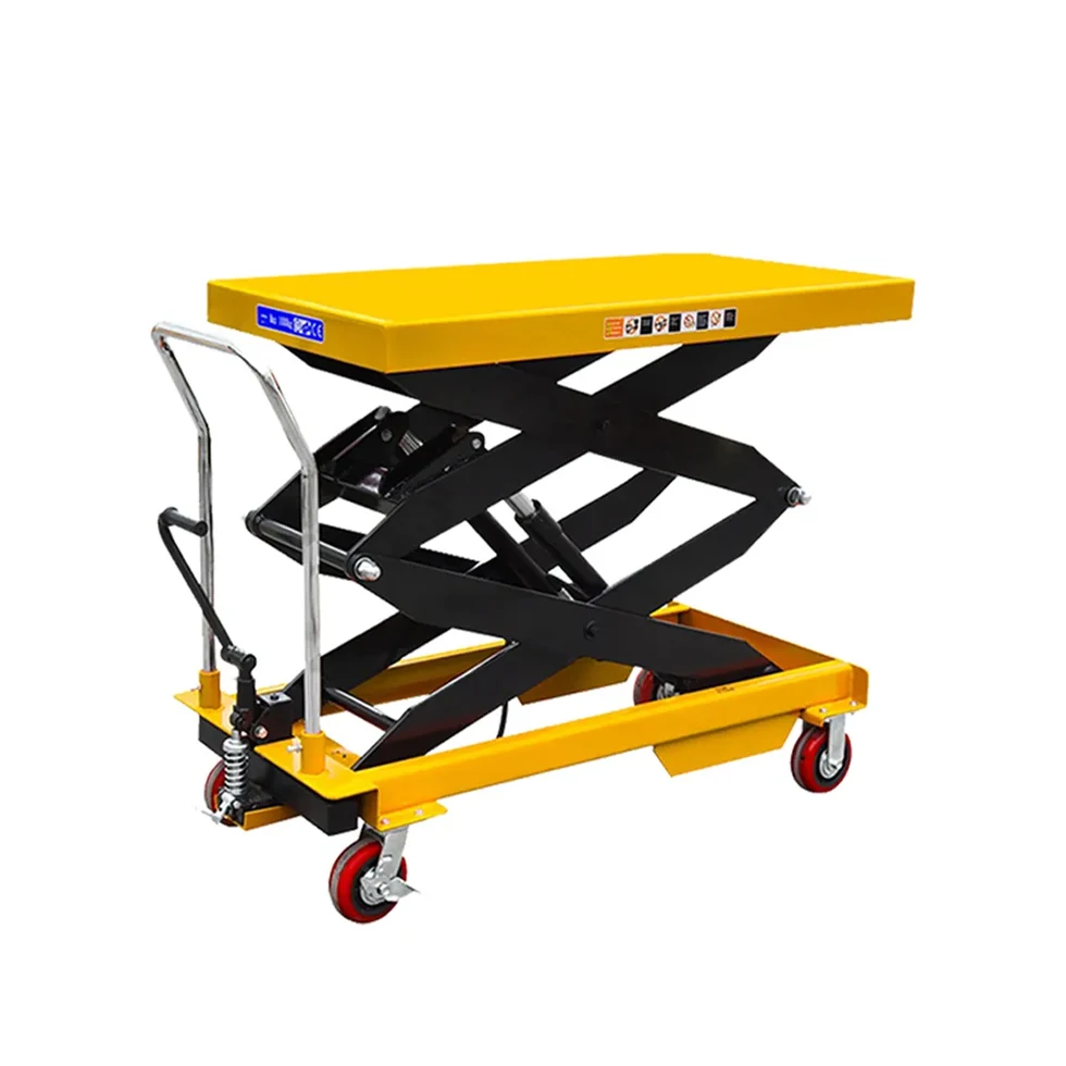 CE Certification 1700mm Height Scissor 1500kg Hydraulic Lift Tables 1.5ton Manual Lifter