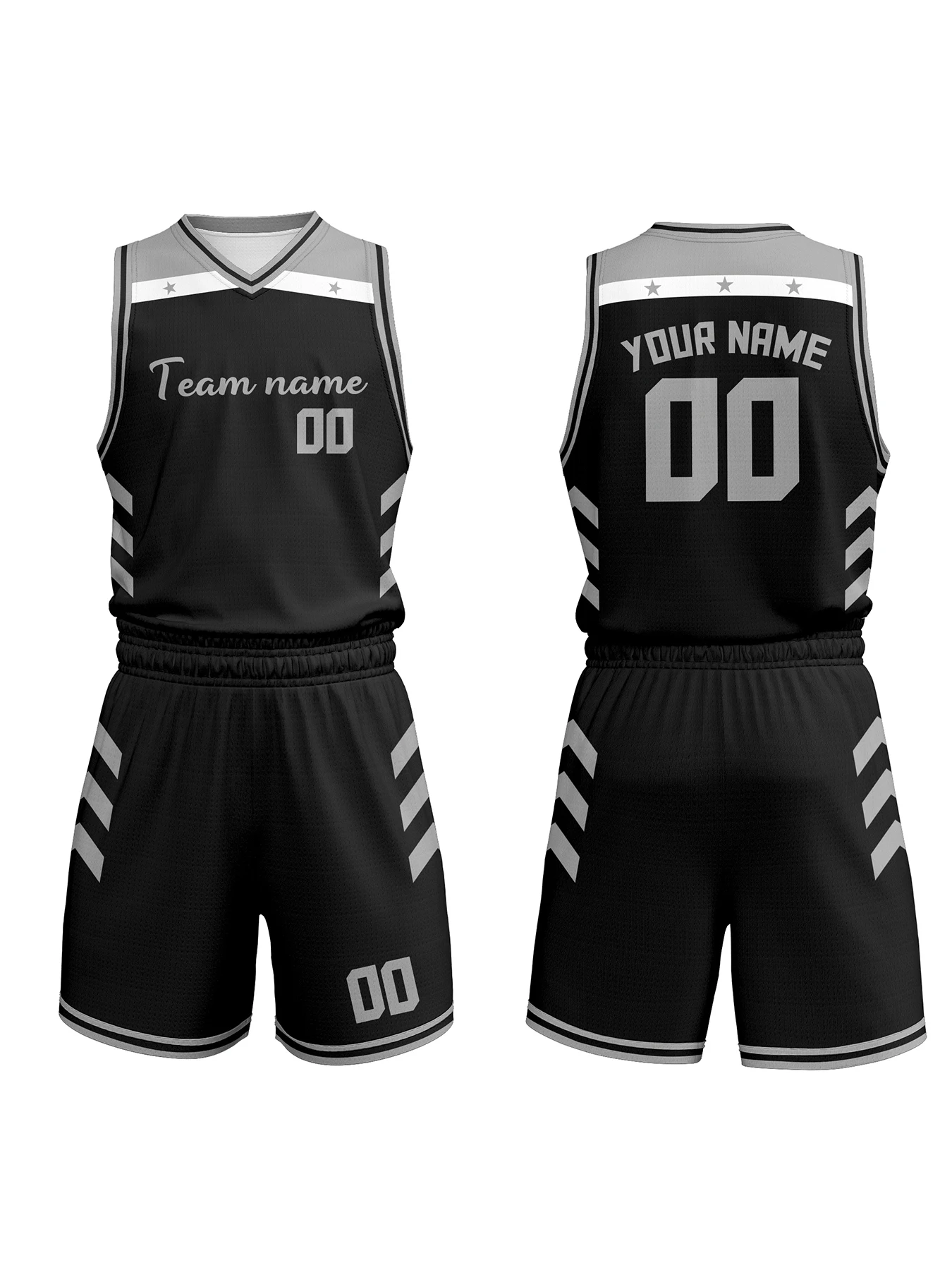 Personalized Kids Basketball Jersey Set Custom Team Name & Number Basketball Uniform for Youth Boys Girls 3-14Y