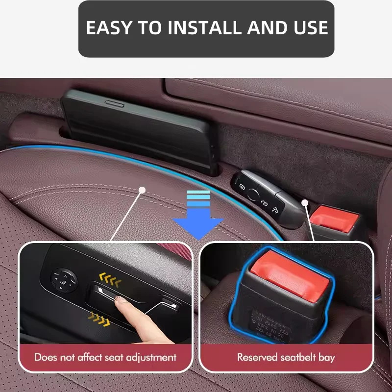 2x For Peugeot 508 301 306 307 308 4008 3008 5008 206 208 CC GT SW T9 408 406 407 607 Car Seat Crevice Leak Proof Filler Strips