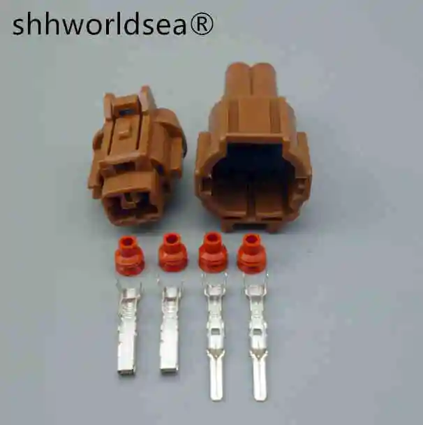 shhworldsea 2 Pin 2.2mm TS Sealed Series Plug Waterproof Car Electric Automotive Connector Lamp Light Socket 6185-0866 6188-0553