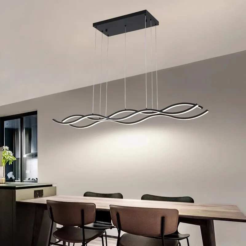 Plafonnier LED suspendu au design moderne, éclairage d'intérieur, luminaire décoratif de plafond, idéal pour un salon ou une salle à manger