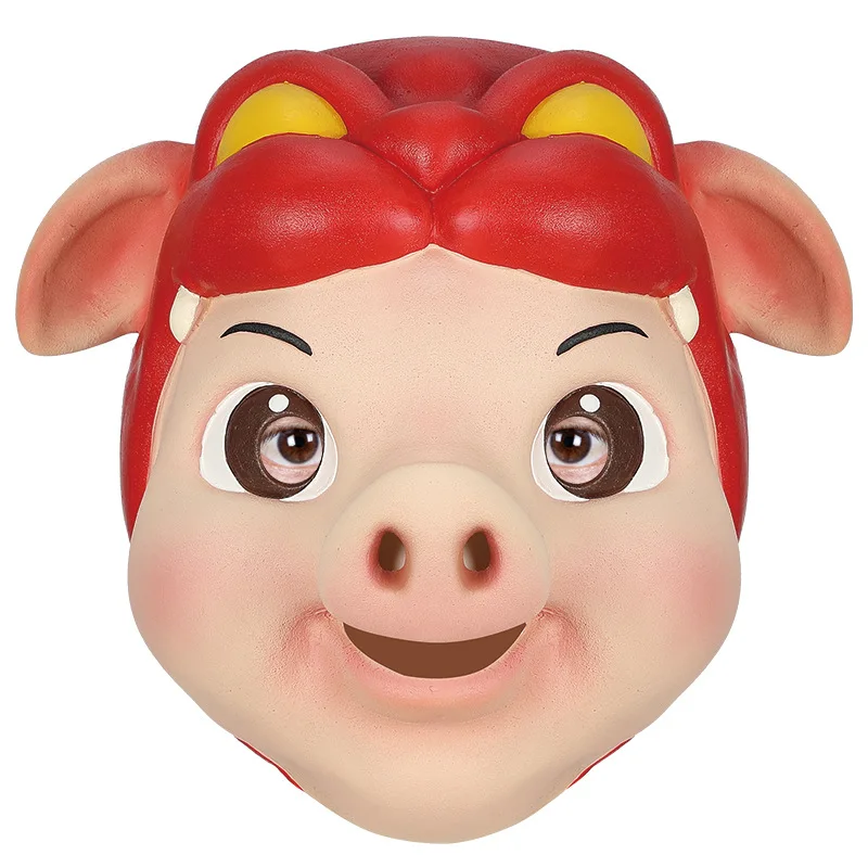 Schweinemaske Halloween Tier-Cosplay-Maske | Maskerade-Party Kostümzubehör Requisiten – Detail 4