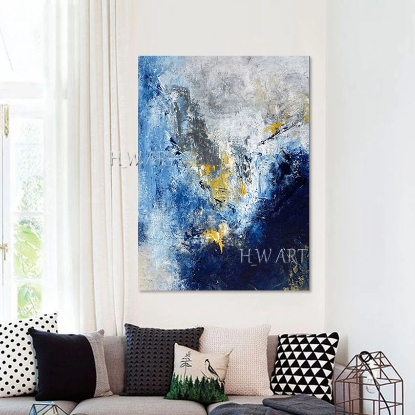 

Large Abstract Acrylic Oil Painting, Unframed Artwork, Picture Decor, Bedroom Wall Hanging, Modern, Dropshipping Canvas Artwork