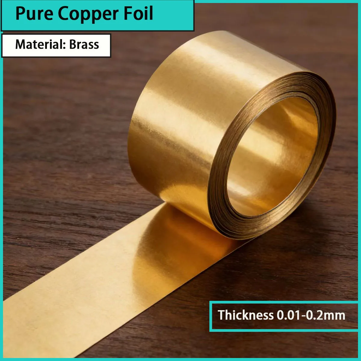 0.01-0.2mm Thick Pure Copper Foil Is Used for Shielding, Conductivity, Heat Dissipation, Sealing, Decoration, and Precision Part