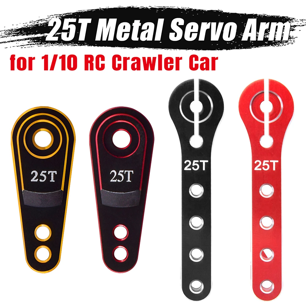 Metal 25T Servo Arm Steering Horn for Traxxas TRX4 Axial SCX10 Tamiya RC Crawler Truck