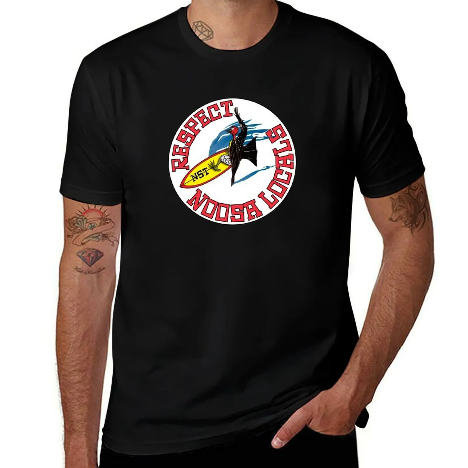 T-shirt léger de sport pour la course à pied, Respect Noosa Locals Noosa Surfing Bush Turkey