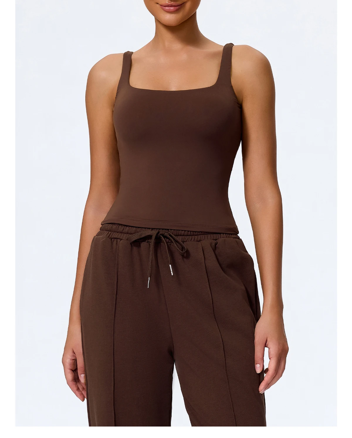 Hearuisavy Sommer Damen Workout Tanktop Gym Enganliegendes Unterhemd Atmungsaktiv Schnelltrocknend Ärmelloses Yoga-Oberteil Lauf-Sportweste – Detail 23