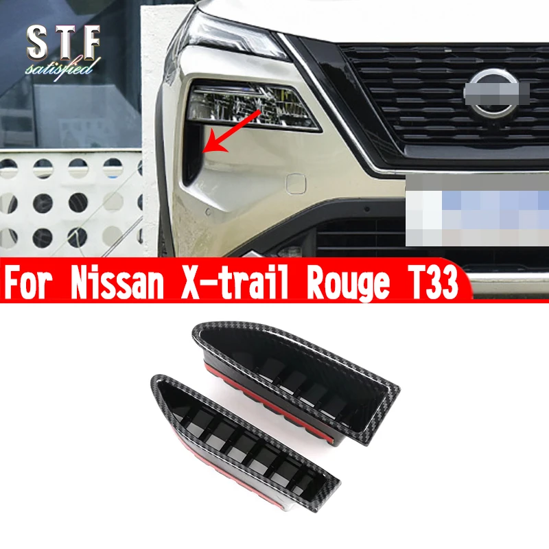 For Nissan X-trail Rouge T33 2021 2022 2023 Car Accessories ABS Headlight Lamp Trim Molding Decoration Stickers