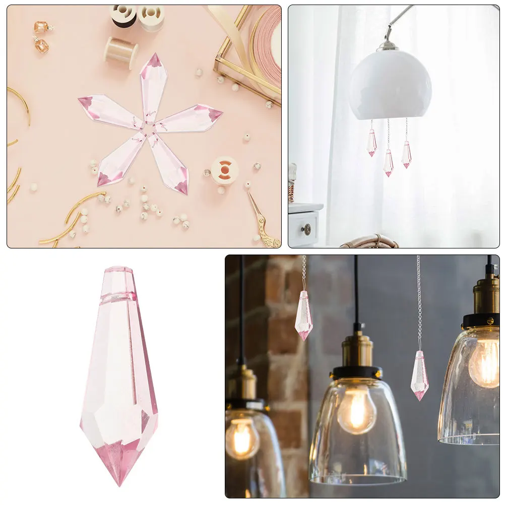 

10pcs Crystal Lighting Clear Teardrop Glass Beads Pendant for Chandeliers Ceiling Fans Decor Prism Ornaments for chandelier