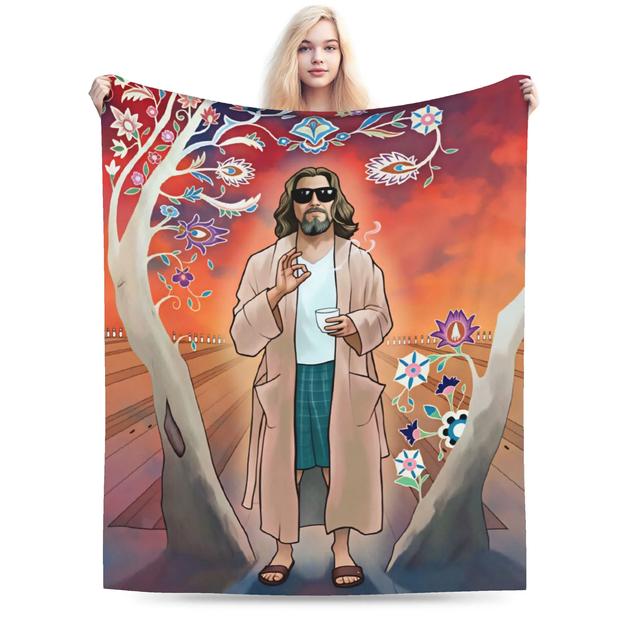 The Dude Big Lebowski Plush Blankets Students  Flannel Throw Blanket For Outdoor Super Warm Custom Quality Bedspread Gift
