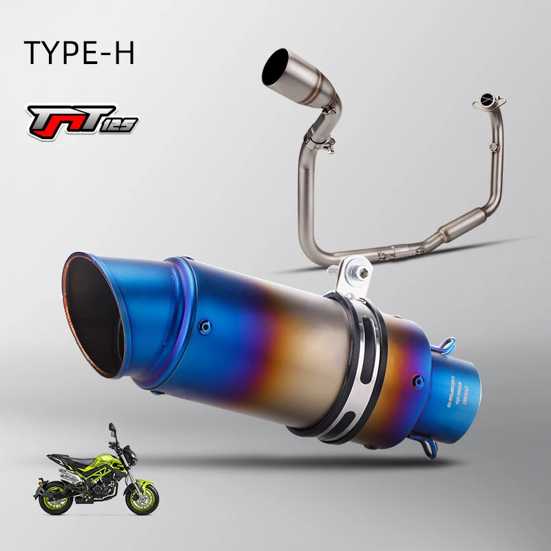 

For Benelli TNT125 TNT135 TNT 125 135 2016-22 Motorcycle Exhaust Full System Escape Kit Manifold Front Pipe With Project Muffler