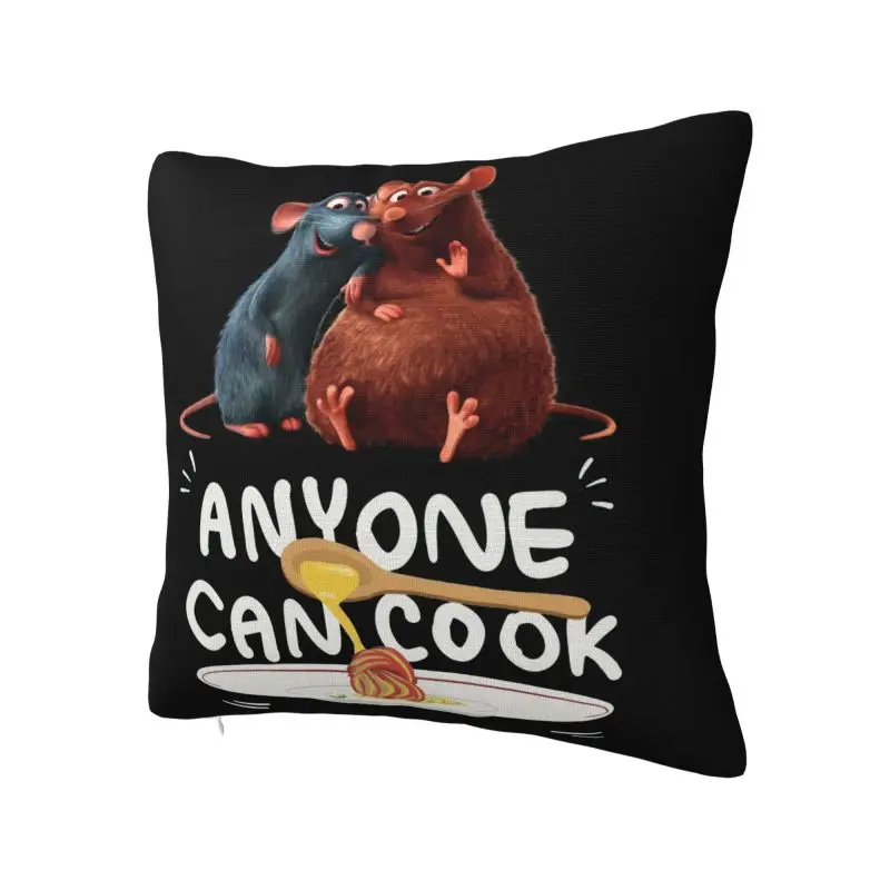 Funny Ratatouille Remy Throw Pillow Case 45*45cm Home Decoration Cushion Cover Soft Polyester Pillowcase Double-sided Printing