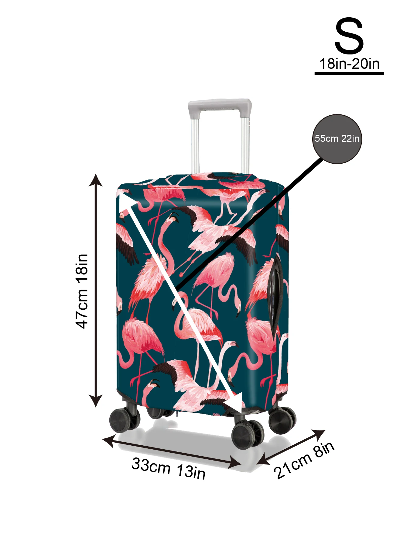 Washable Luggage Cover Washable Suitcase Protector Anti-scratch Suitcase Cover Fits 18-26 Inch Luggage