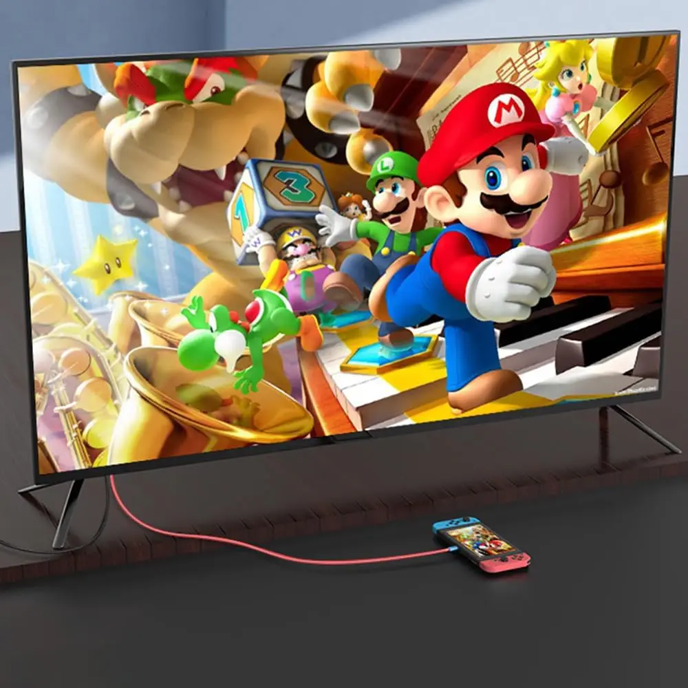كابل USB إلى HDMI لنينتندو سويتش من النوع C إلى كابل تحويل محول HDMI يستبدل التبديل/OLED لشاشة عرض التلفزيون 1080P