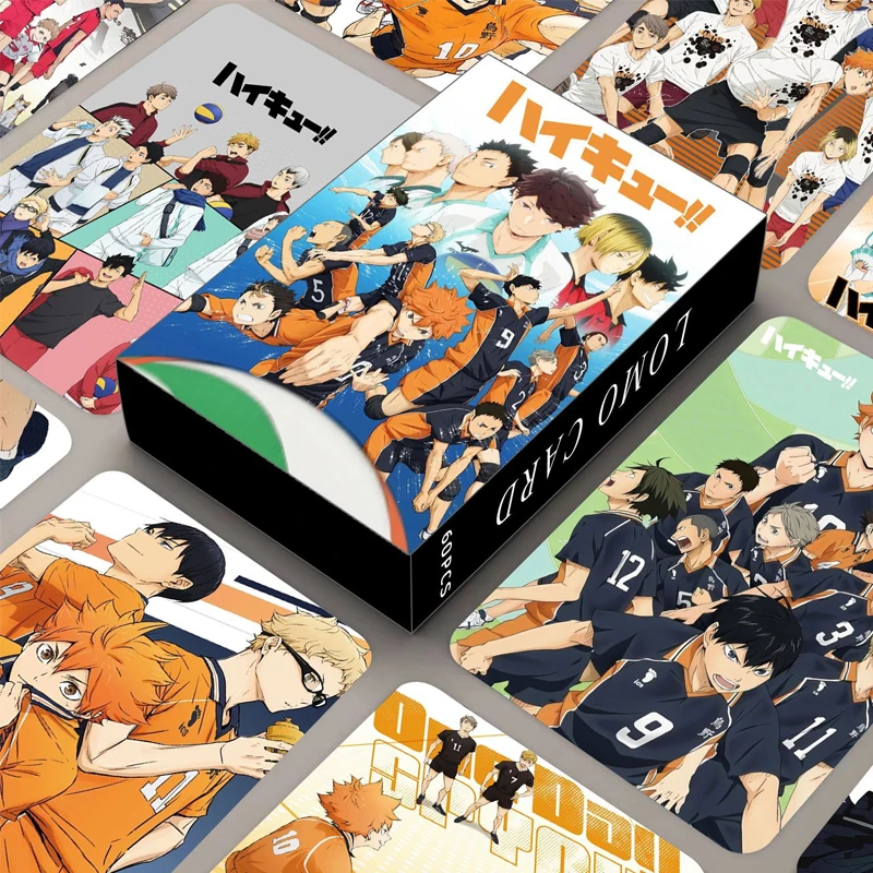 60pcs/set Japanese Anime Haikyuu!! High Quality Lomo Cards Games With Postcards Box Photo Message Gift For Collection Decoration