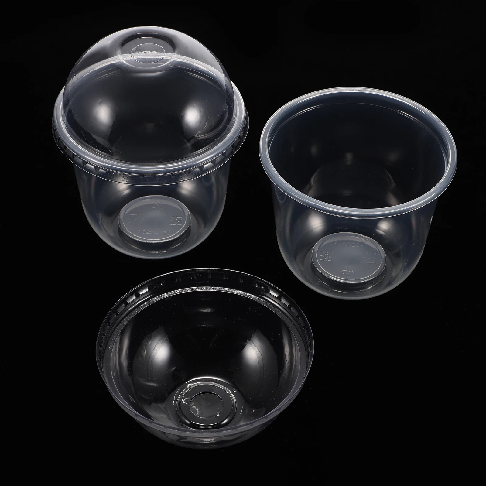

10 Sets Disposable Milk Tea Cup Clear Dessert Cups Thickened Storage Plastic Holders Transparent