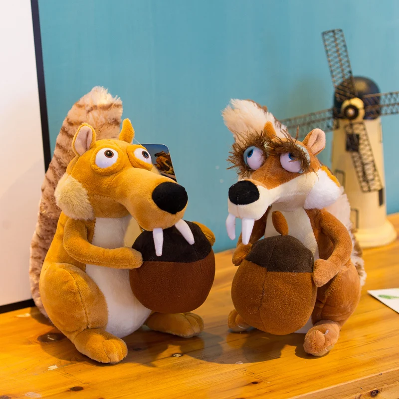 Lovely Cartoon Squirrel Mammoth Manny Elephant Tiger Sloth Plush Toy Soft Doll Kids Toy Xmas Gift b2212