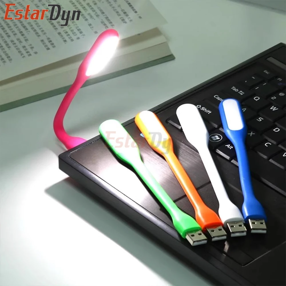 Portable Foldable USB Reading Light, Mini Eye Protection Book Lamp for Power Bank Computer, 5V LED Night Light random color