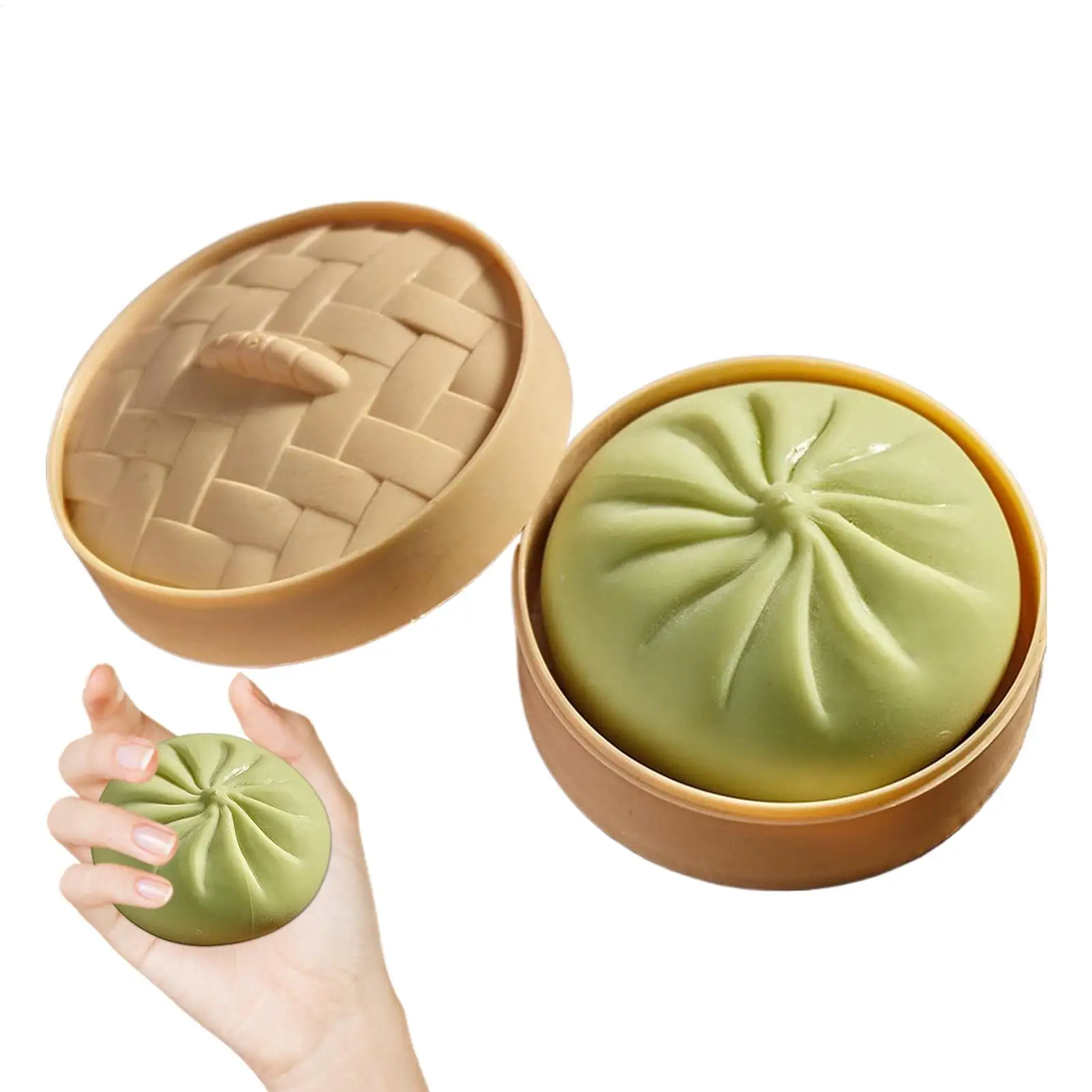 Jouets à presser doux réaliste géant apaisant drôle adultes chignon balles à presser avec cuiseur vapeur pour garçons filles enfants adultes étudiants