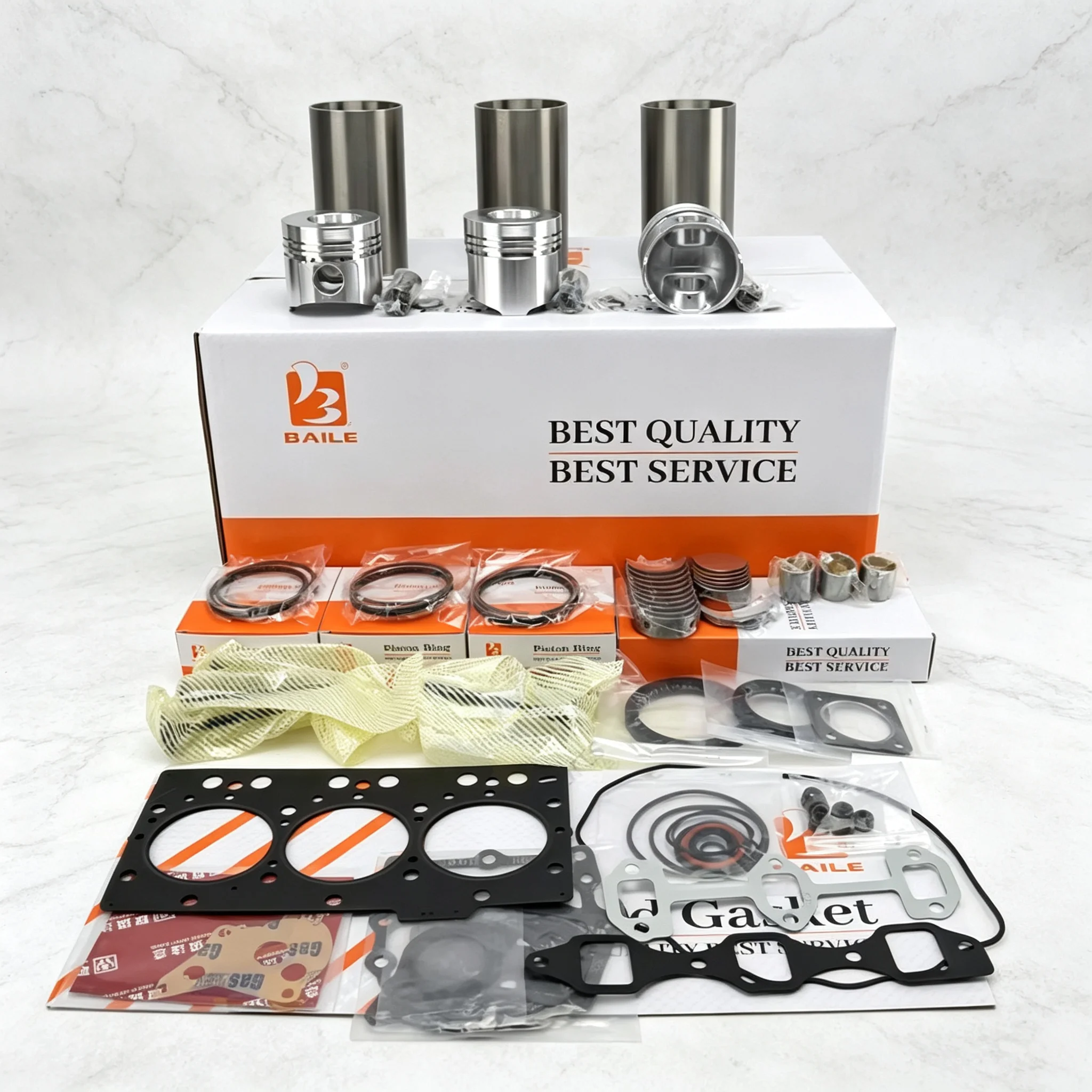 For YM 3TNE78 3TNE78A Overhaul Rebuild Kit Piston Rings Cylinder Liner Full Gasket Set Main Bearing Engine Parts