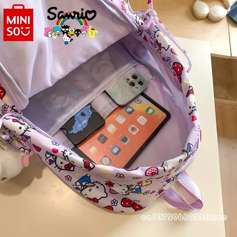 HelloKitty-Mochila de viagem de grande capacidade para meninas, mochila de moda feminina, mochila de estudante versátil, alta qualidade, nova, 2024