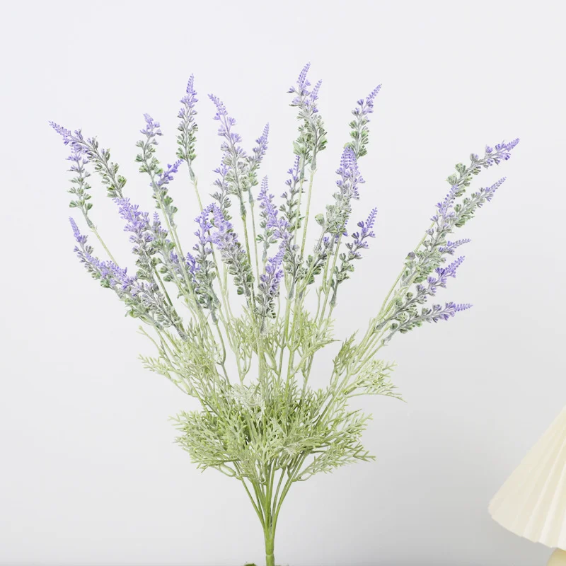 Artificial Pastoral Lavender Bouquet Indoor Home Wedding Proposal Home Decoration Plastic Sage Handle Bouquet