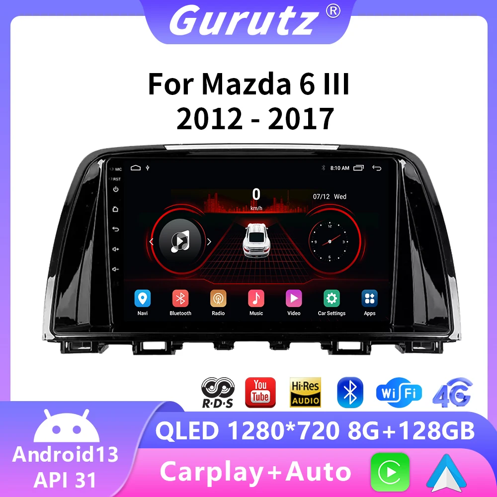 

Android 13 Carplay Auto Car Radio Multimedia Video Player For Mazda 6 GJ Atenza 2012 2013 2014 2015 2016 2017 GPS Navigation WIF