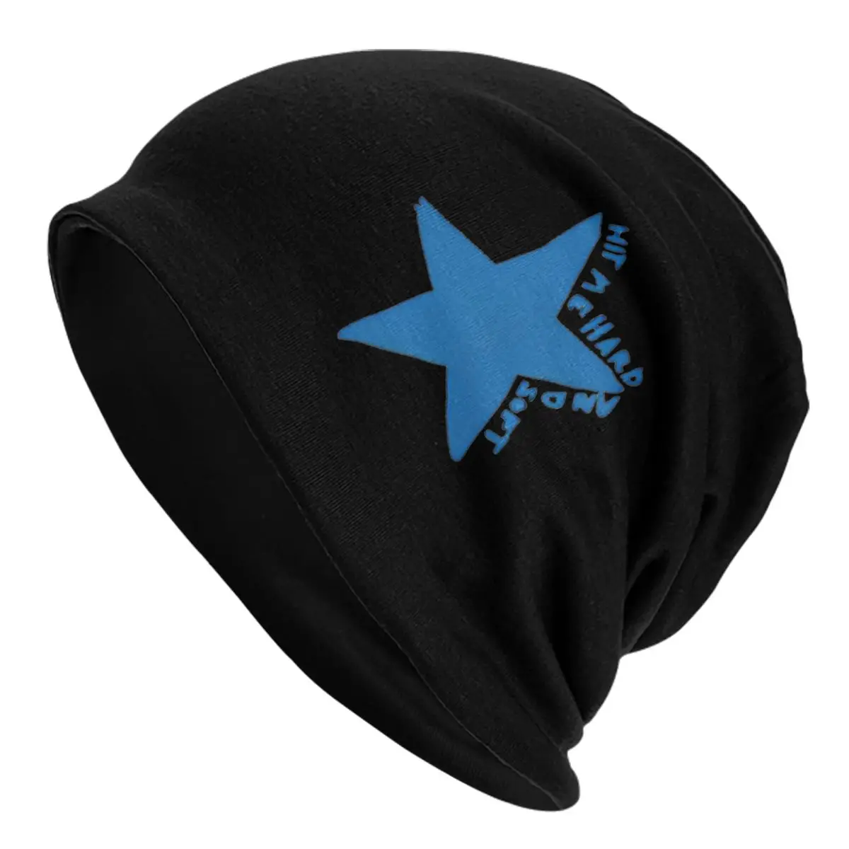 Blue Star Billies Hit Me Hard And Soft Bonnet Hat Winter Street Skullies Beanies Hats Eilishs for Men Women Spring Dual-use Caps