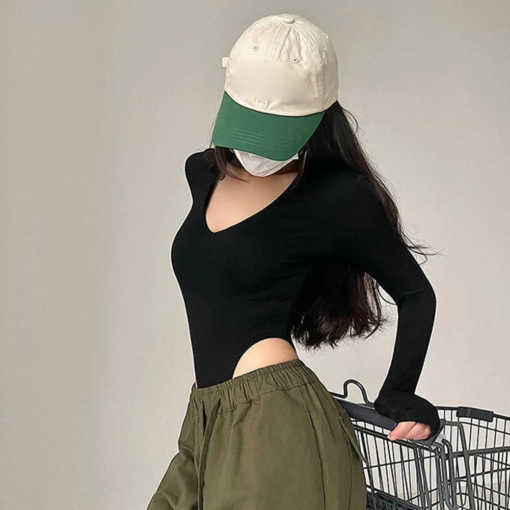 Women Long Sleeve Body Shaper Tops Slight Stretch Elasticity Solid Color Round Neck Casual Daily Wear Shapewear Shirt