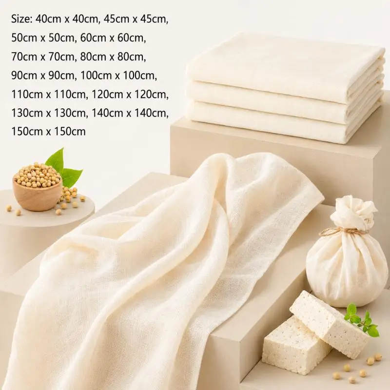 1-5pcs Multifunctional Tofu Makingfilter Cloth Absorbent Breathable Reusable Baking Mat Kitchen Tools Tofu Cloth