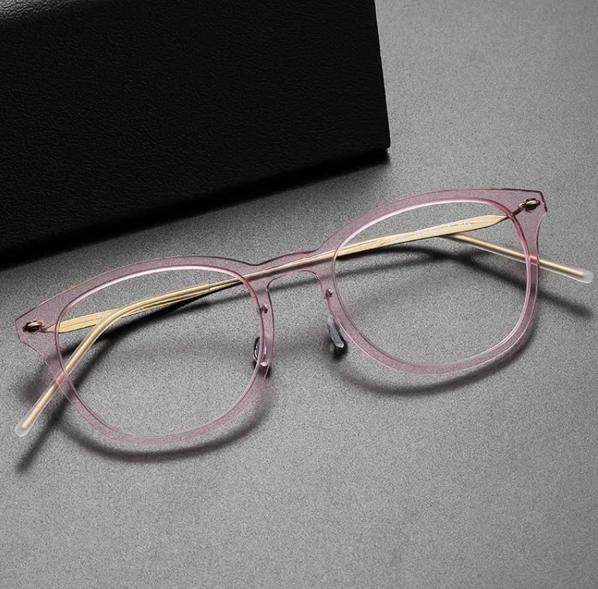 

6506 Retro Simple Oval Frame Titanium Frame Eyeglasses Frame